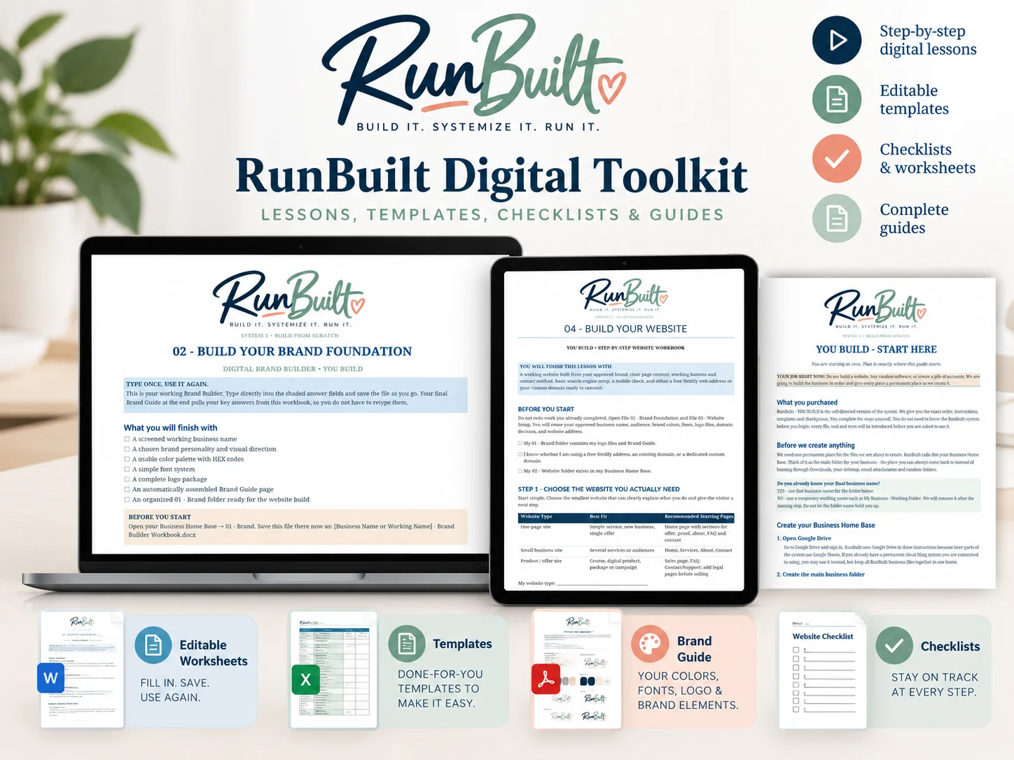 RunBuilt digital toolkit contents